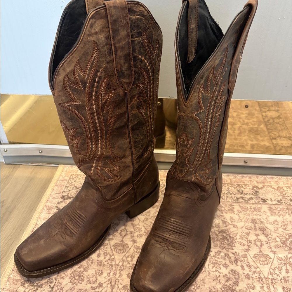 J.B. Dillon Women’s Brown Western Cowboy Boots - Classic Leather